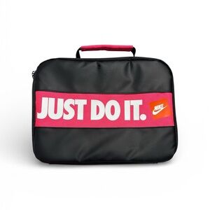 Nike - "Just Do It" Insulated Lunch Bag - Black/ Racer Pink - MSRP $25